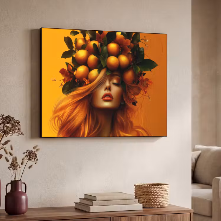 Art Frame - Vrouw - Citroenen - Bloesem - Geel — 7