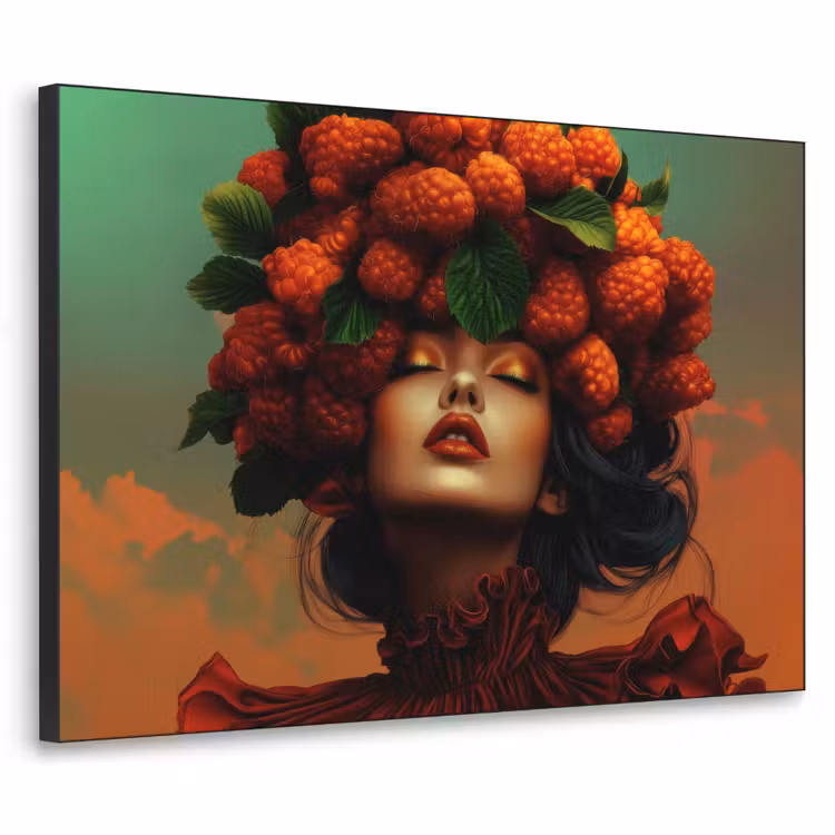 Art Frame - Vrouw - Frambozen - Bladeren — 1