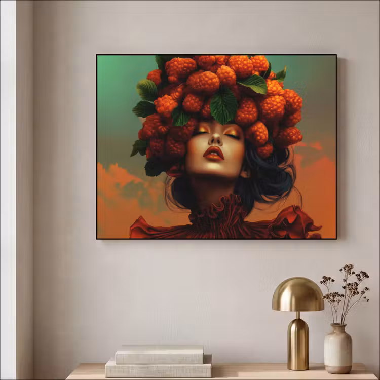 Art Frame - Vrouw - Frambozen - Bladeren — 5