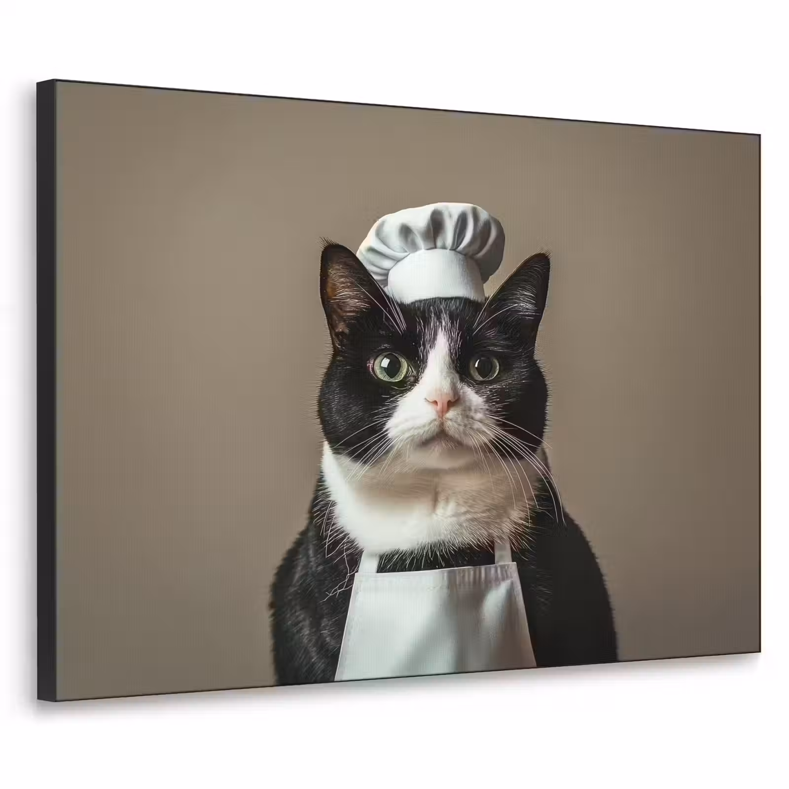 Art Frame - Kat - Kokskleding - Zwart - Wit — 1