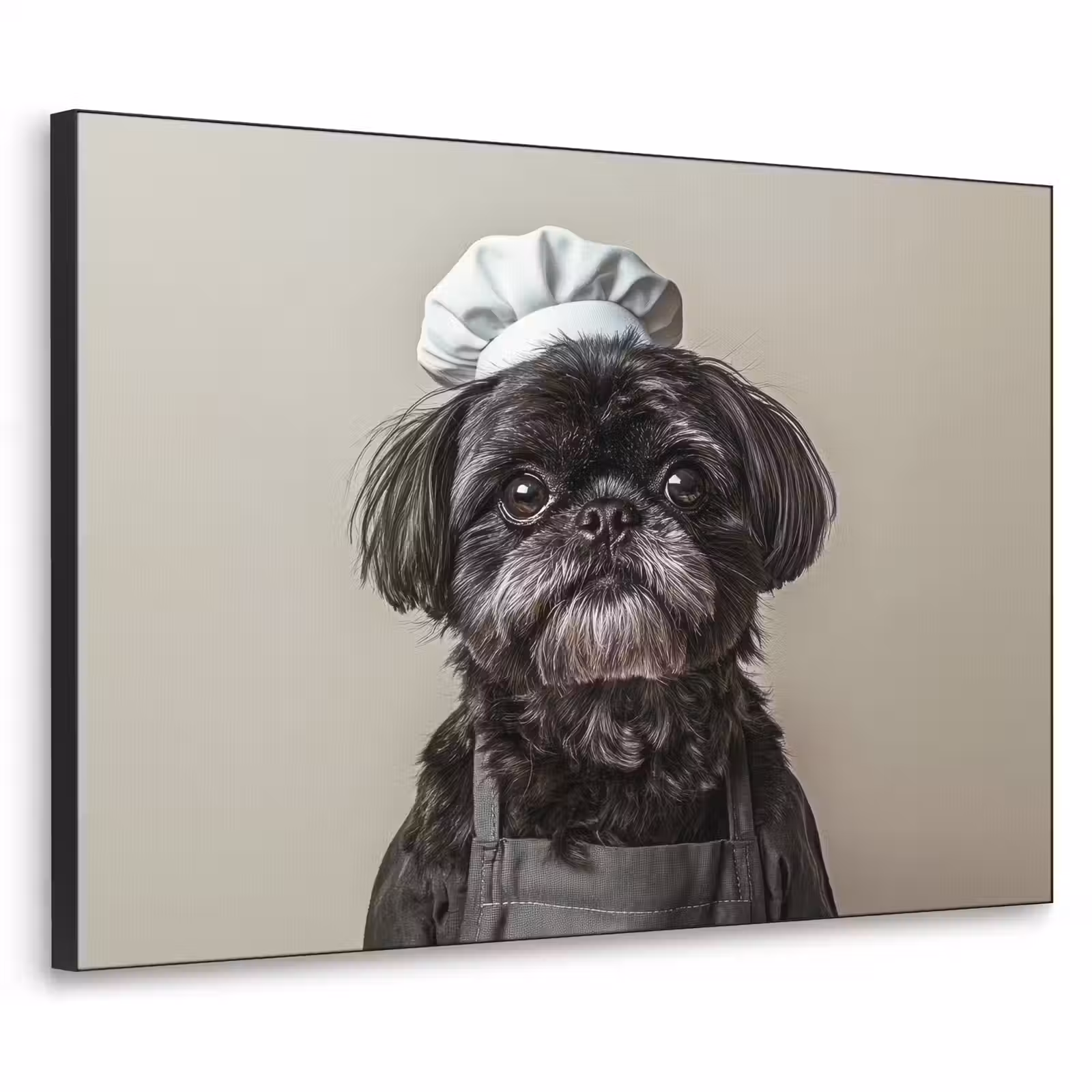 Art Frame - Kokskleding - Zwart - Hondje — 1
