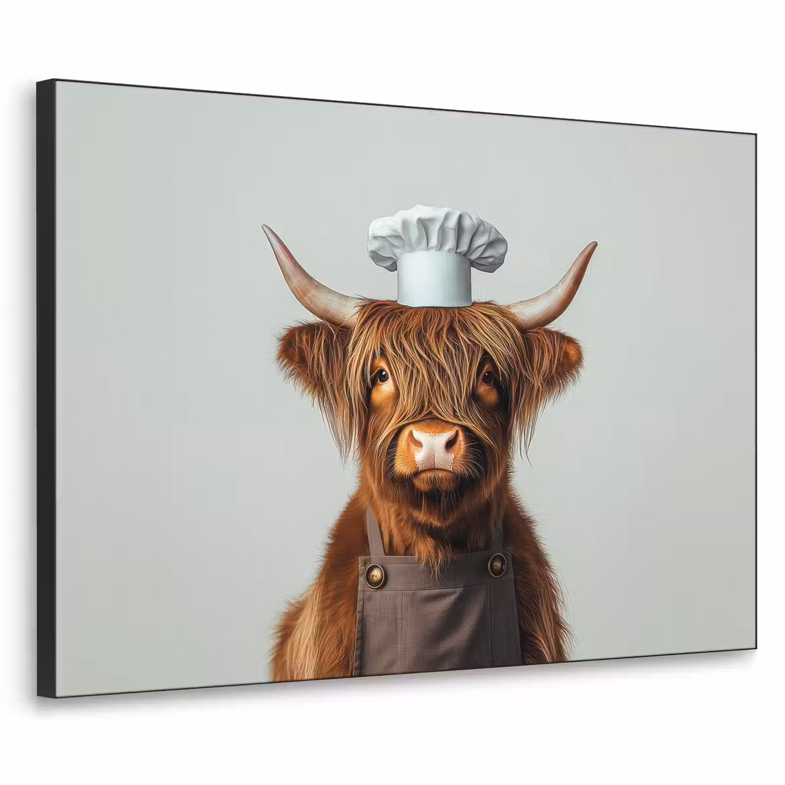 Art Frame - Schotse Hooglander - Bruin - Hoorns - Kokskleding — 1