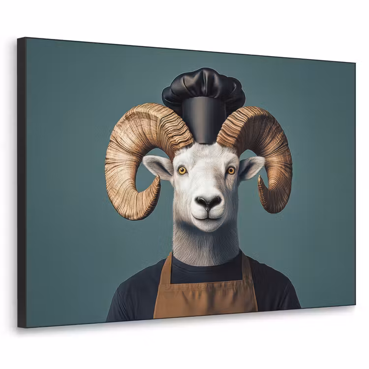 Art Frame - Geit - Hoorns - Kokskleding — 1