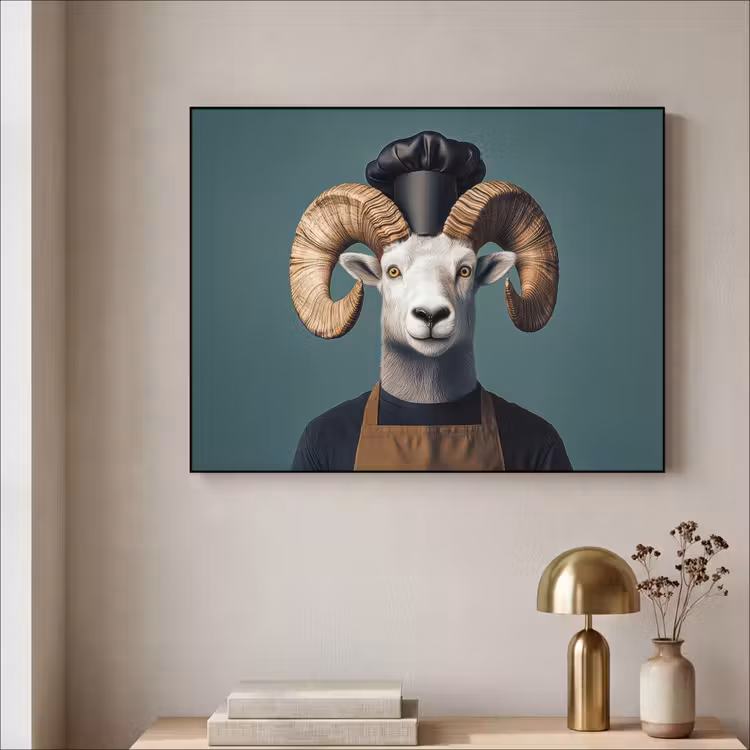 Art Frame - Geit - Hoorns - Kokskleding — 5