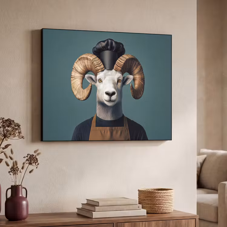 Art Frame - Geit - Hoorns - Kokskleding — 7