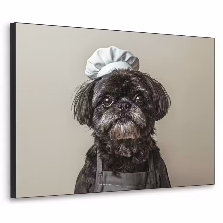 Art Frame - Kokskleding - Zwart - Hondje — 1