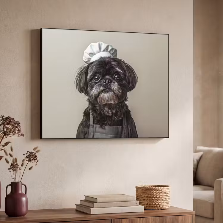 Art Frame - Kokskleding - Zwart - Hondje — 7