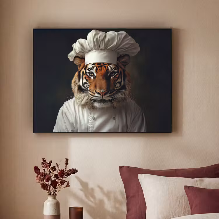 Art Frame - Tijger - Kokskleding - Bruin — 3