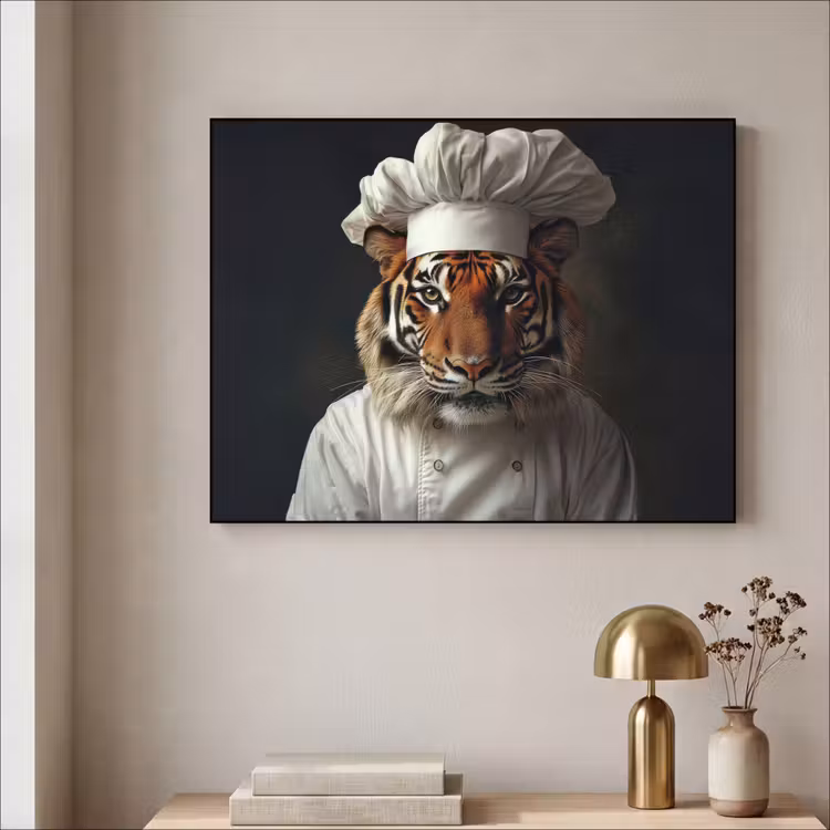 Art Frame - Tijger - Kokskleding - Bruin — 5