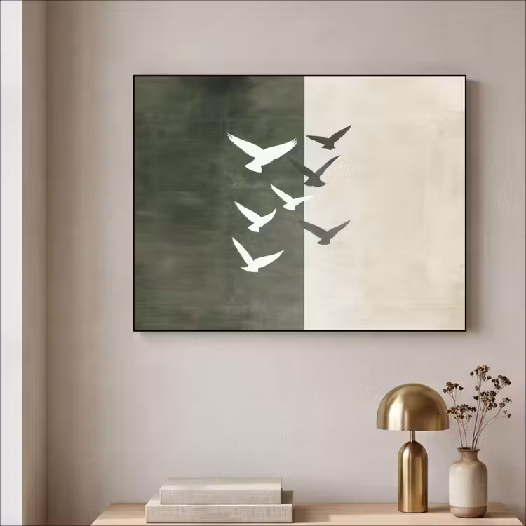 Art Frame - Japandi - Vogel - Groen — 5