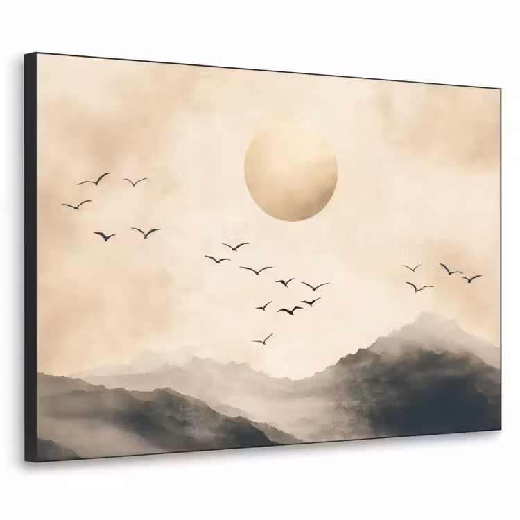 Art Frame - Landschap - Japandi - vogel — 1