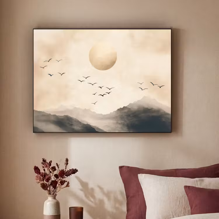Art Frame - Landschap - Japandi - vogel — 3