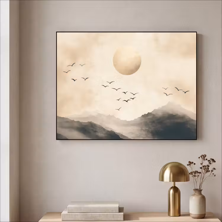 Art Frame - Landschap - Japandi - vogel — 5