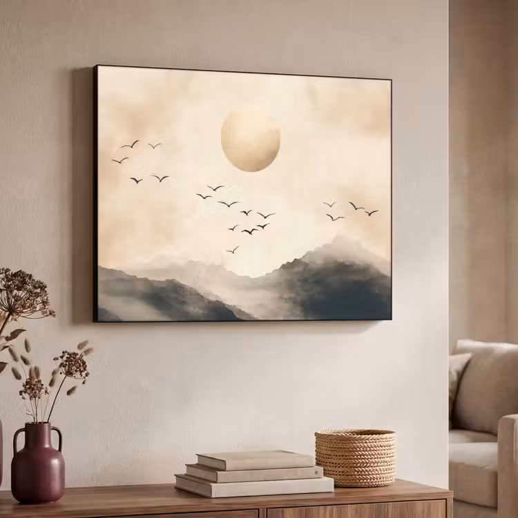 Art Frame - Landschap - Japandi - vogel — 7