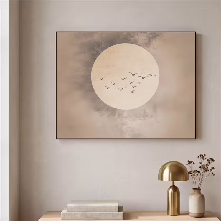 Art Frame - Vogel - Beige - Japandi — 5