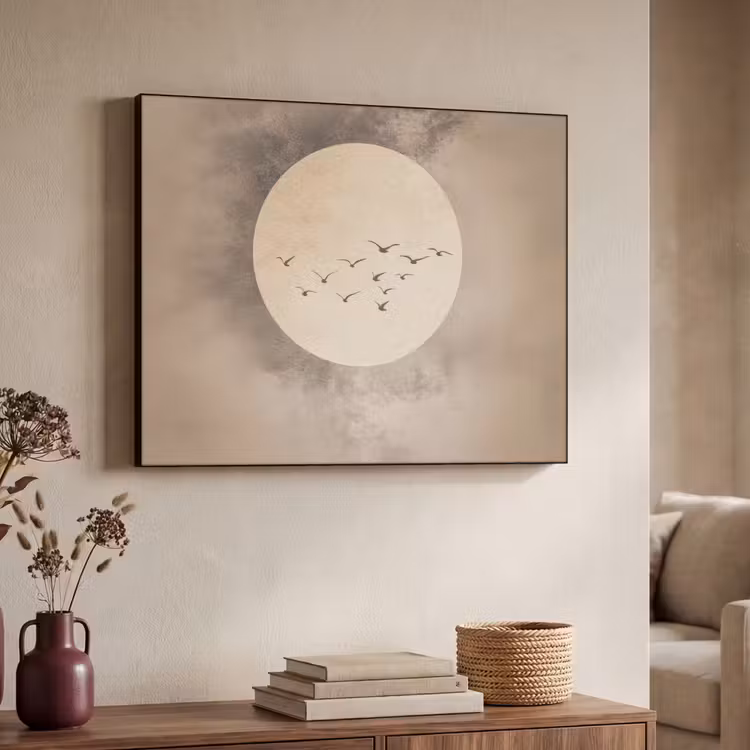 Art Frame - Vogel - Beige - Japandi — 7