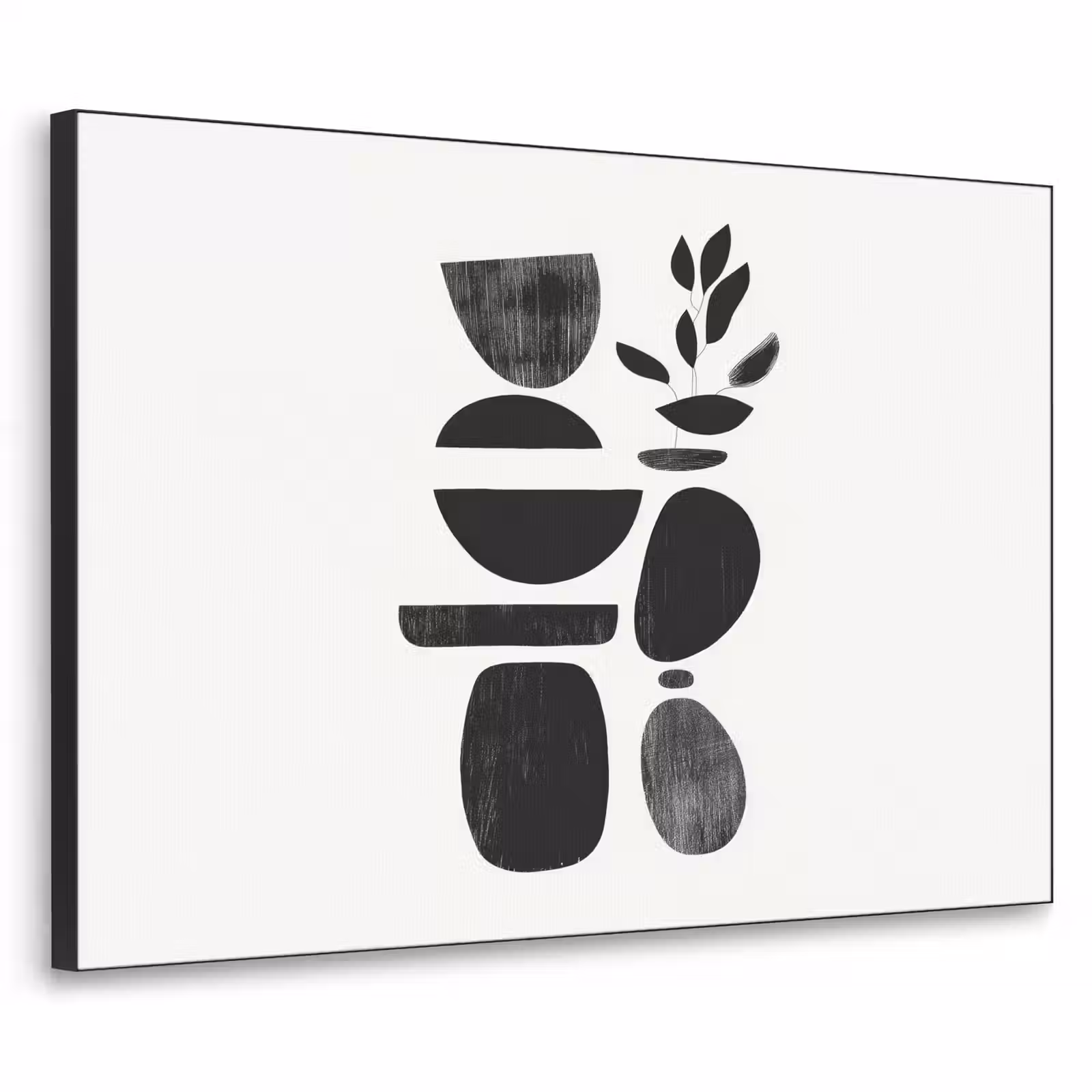 Art Frame - Japandi - Zwart - Abstract — 1