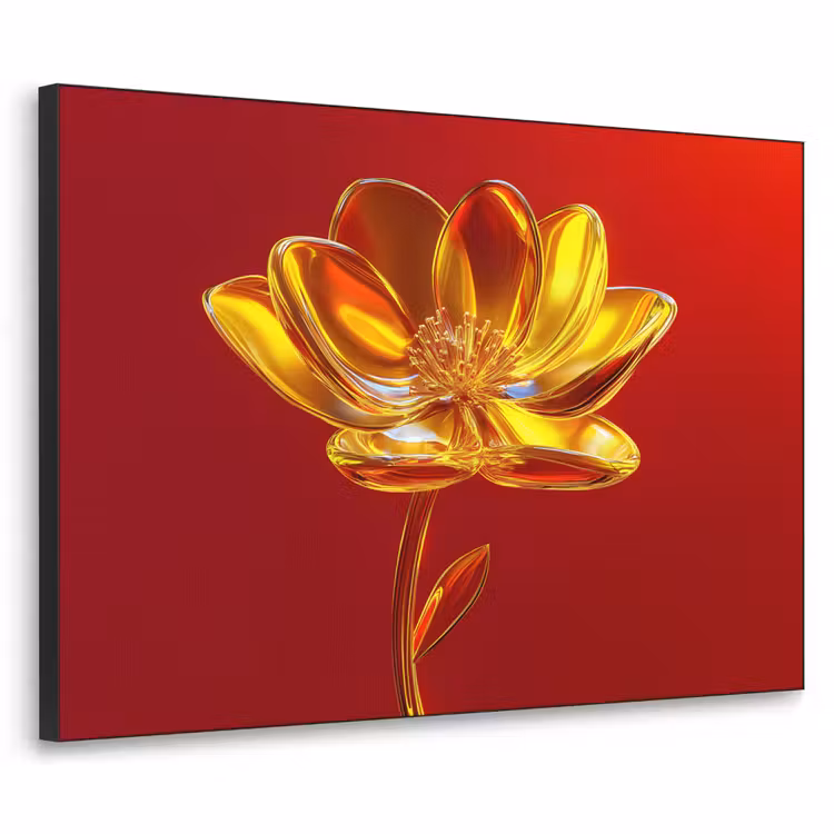 Art Frame - Bloem - Goud - Glazen — 1