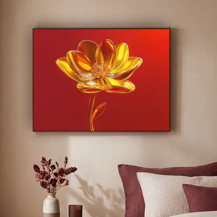 Art Frame - Bloem - Goud - Glazen — 3