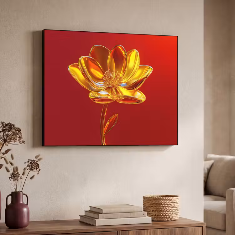 Art Frame - Bloem - Goud - Glazen — 7