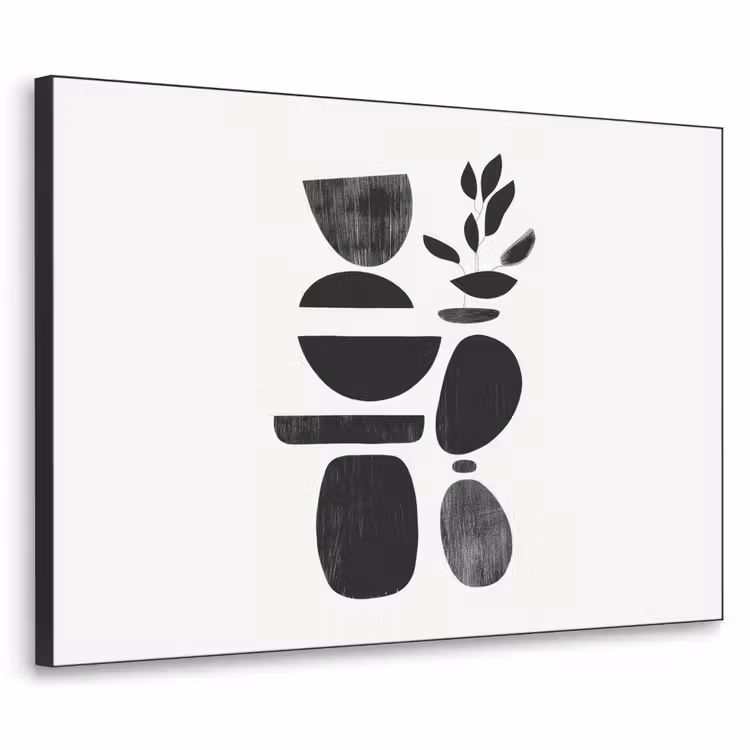 Art Frame - Japandi - Zwart - Abstract — 1