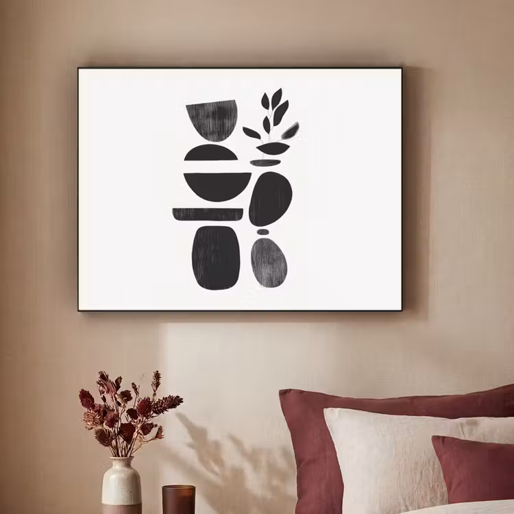 Art Frame - Japandi - Zwart - Abstract — 3