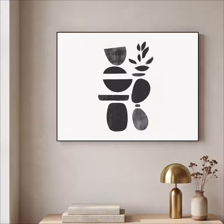 Art Frame - Japandi - Zwart - Abstract — 5