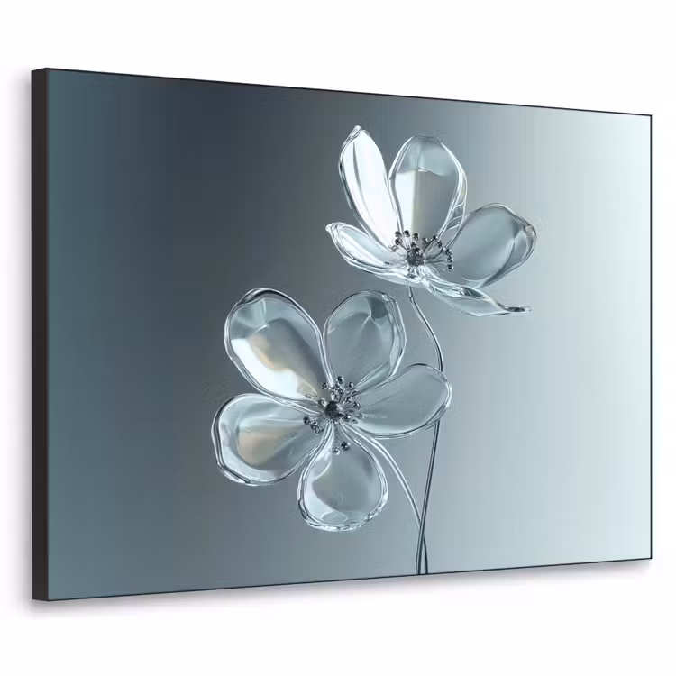 Art Frame - Kristal - Bloemen - Grijs — 1