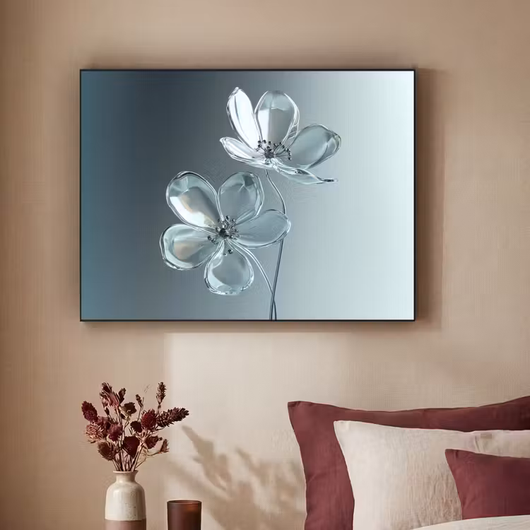 Art Frame - Kristal - Bloemen - Grijs — 3