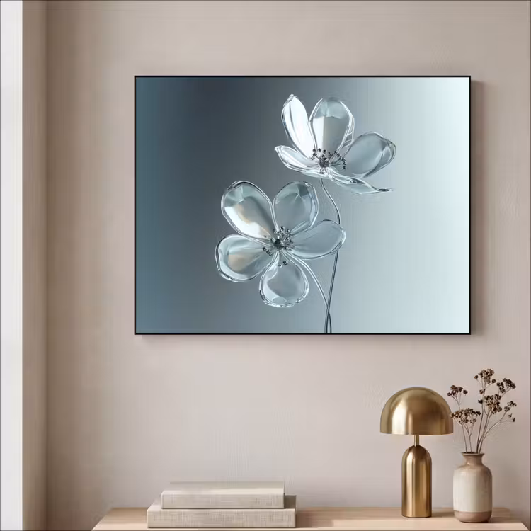 Art Frame - Kristal - Bloemen - Grijs — 5