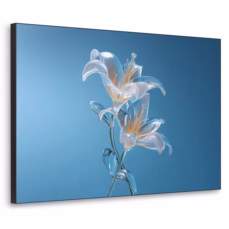 Art Frame - Lelies - Blauw - Glazen — 1