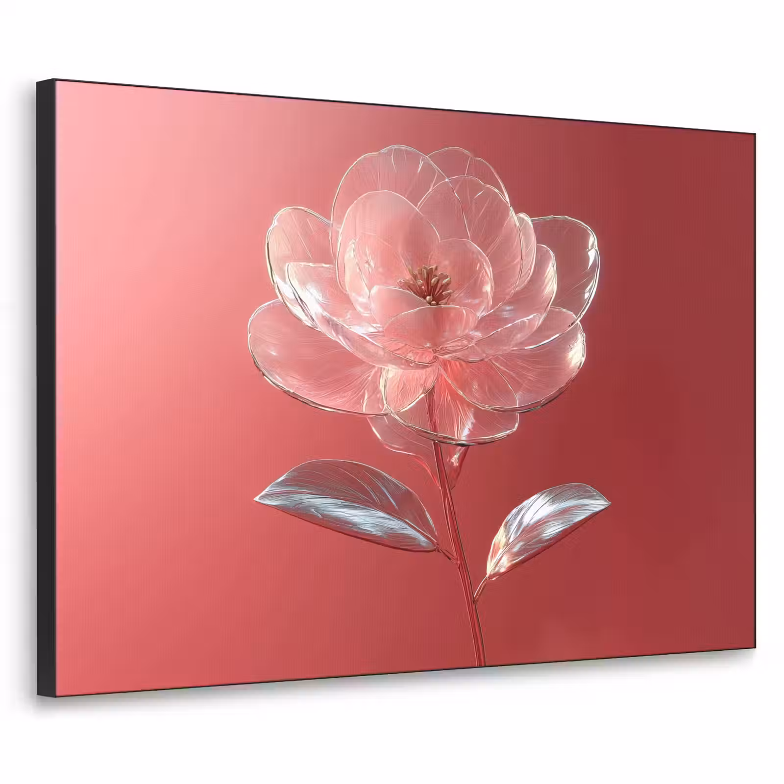 Art Frame - Sierlijk - Bloem - Roze - Glazen — 1
