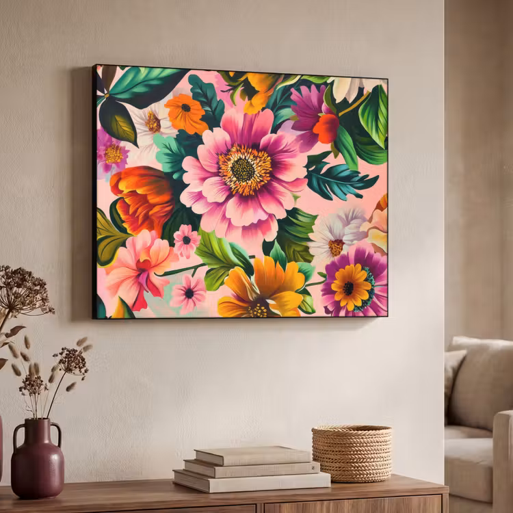 Art Frame - Bloemen - Kleurrijk - Roze — 7