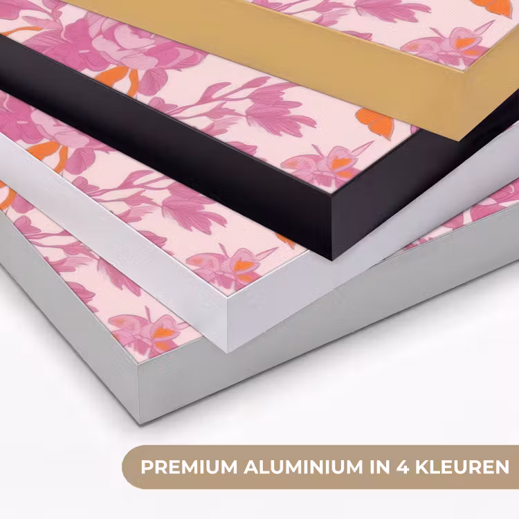 Art Frame - Bloemenpatroon - Roze - Oranje - Bloemen — 2