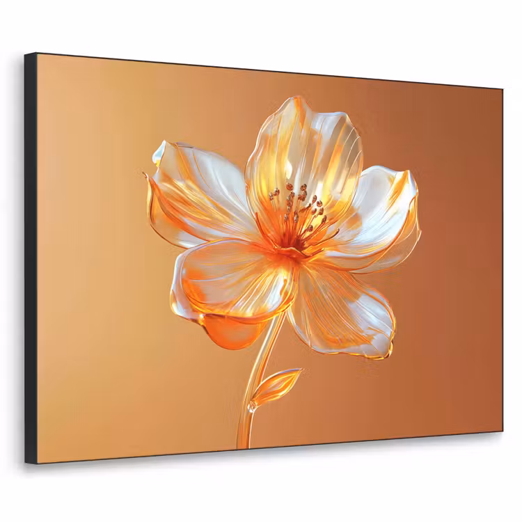 Art Frame - Glazen - Bloem - Oranje — 1