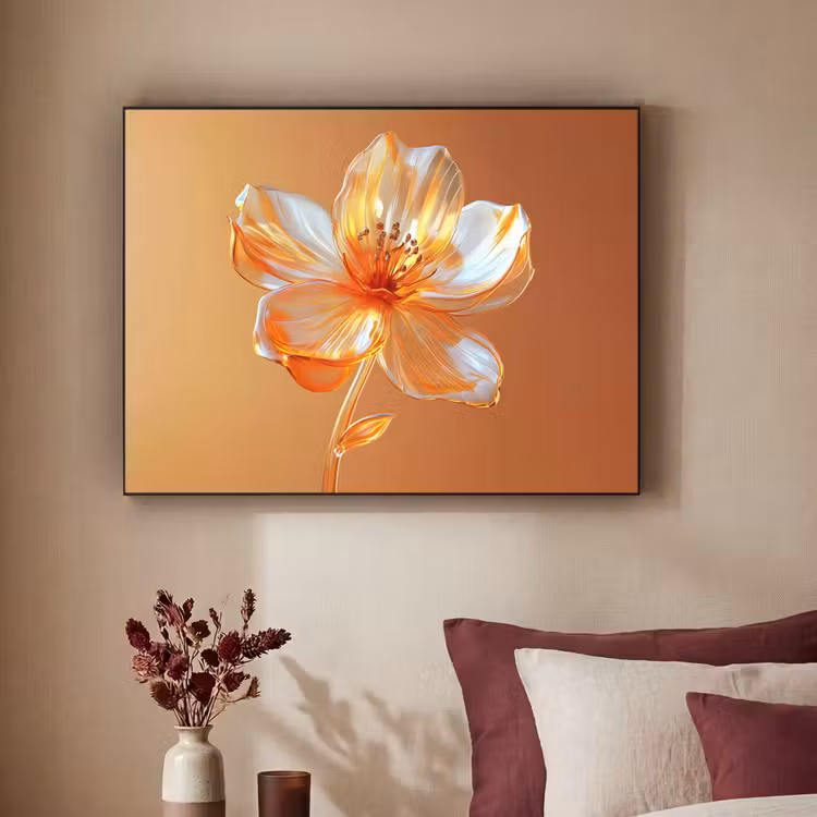 Art Frame - Glazen - Bloem - Oranje — 3