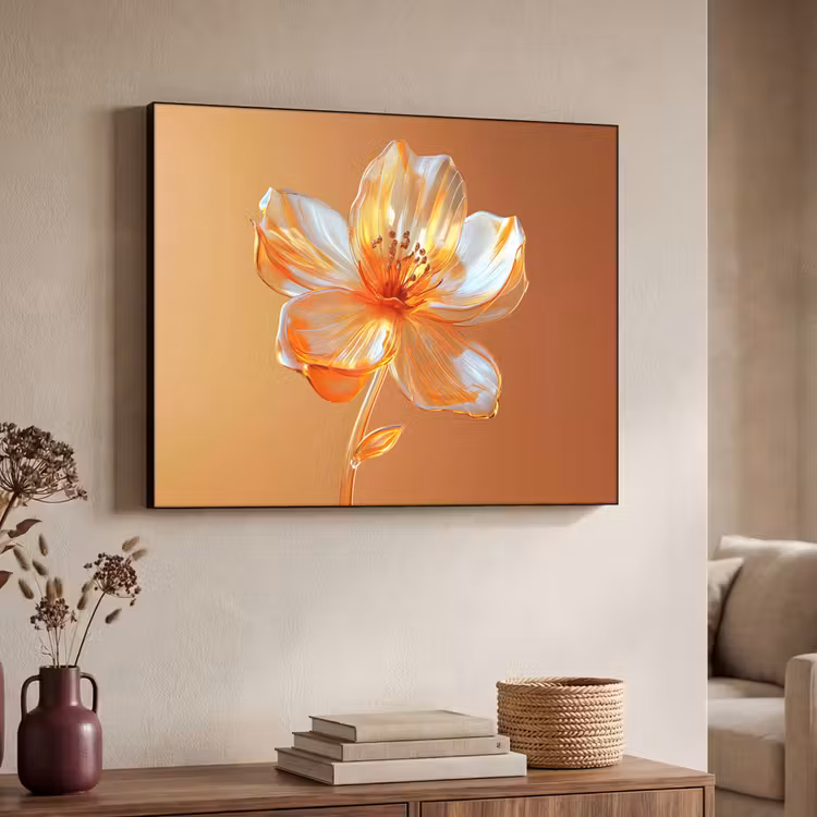 Art Frame - Glazen - Bloem - Oranje — 7