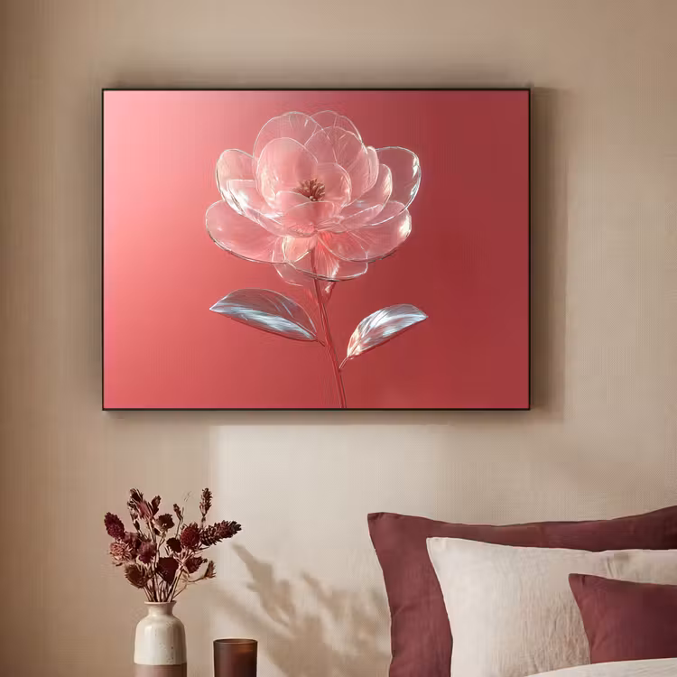 Art Frame - Sierlijk - Bloem - Roze - Glazen — 3