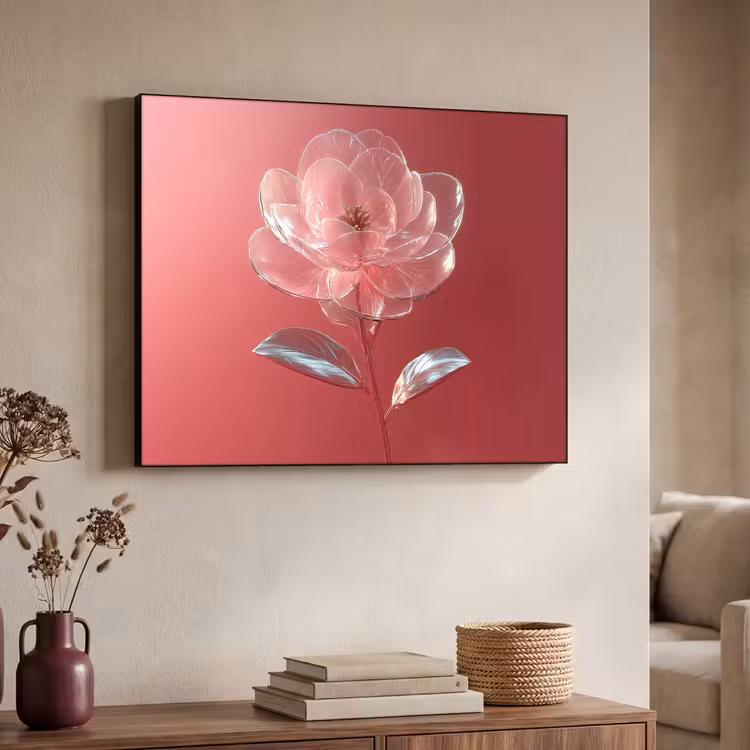 Art Frame - Sierlijk - Bloem - Roze - Glazen — 7
