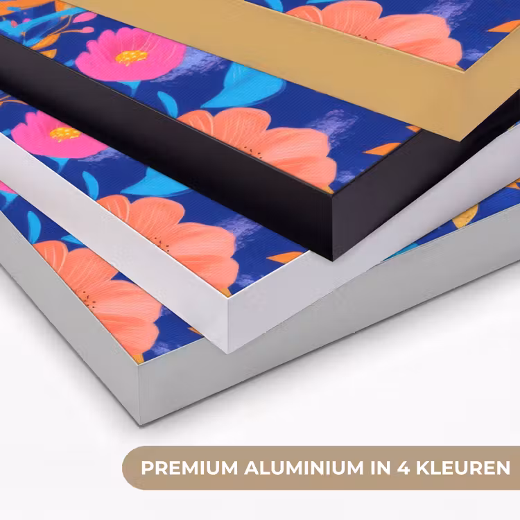 Art Frame - Bloemen - Blauw - Roze — 2