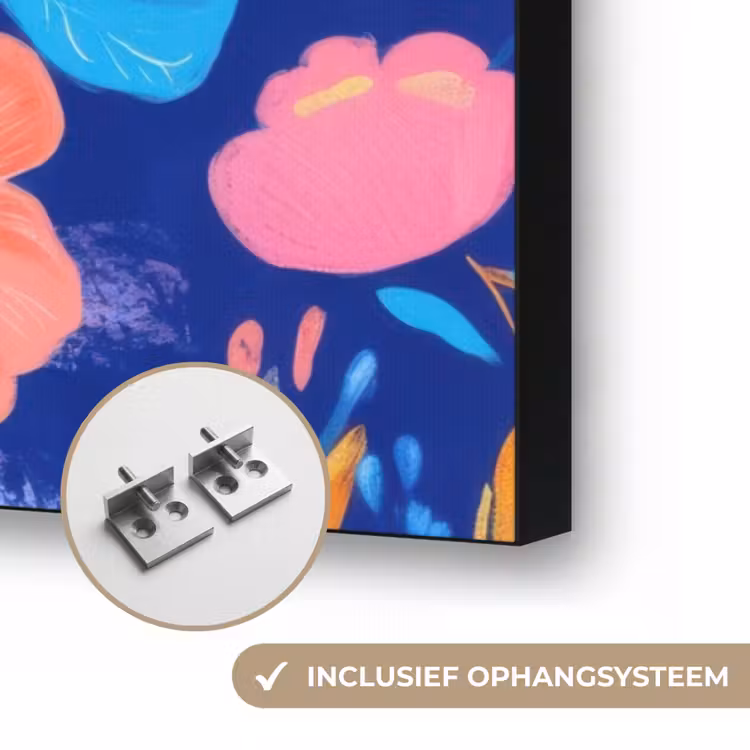 Art Frame - Bloemen - Blauw - Roze — 6