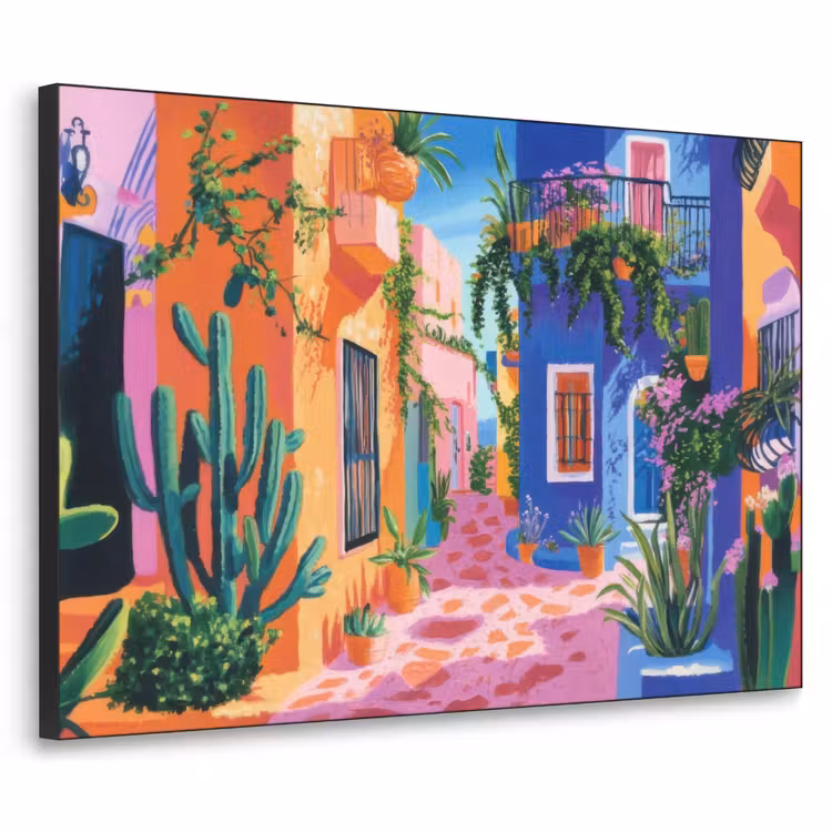 Art Frame - Geel - Blauw - Oranje - Huis — 1
