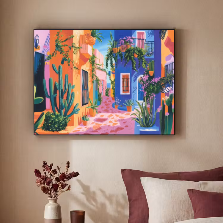 Art Frame - Geel - Blauw - Oranje - Huis — 3