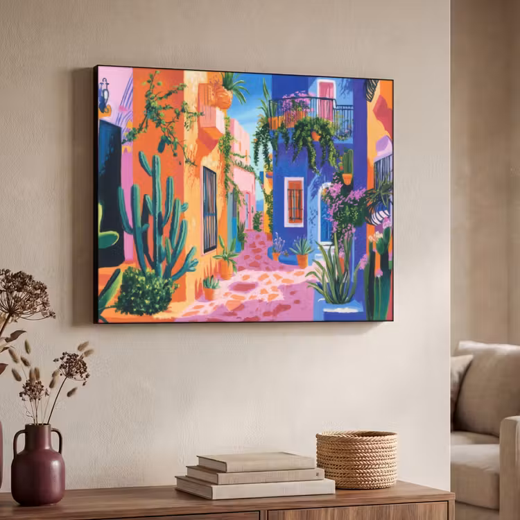 Art Frame - Geel - Blauw - Oranje - Huis — 7