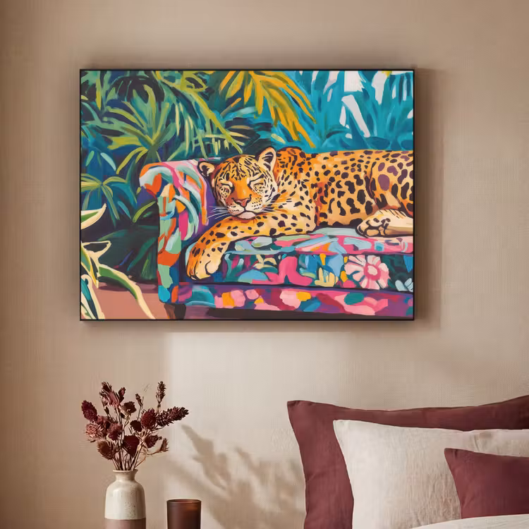 Art Frame - Luipaard - Kleurrijk - Tropisch — 3