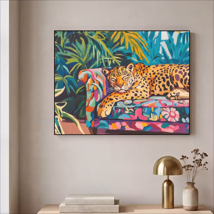 Art Frame - Luipaard - Kleurrijk - Tropisch — 5