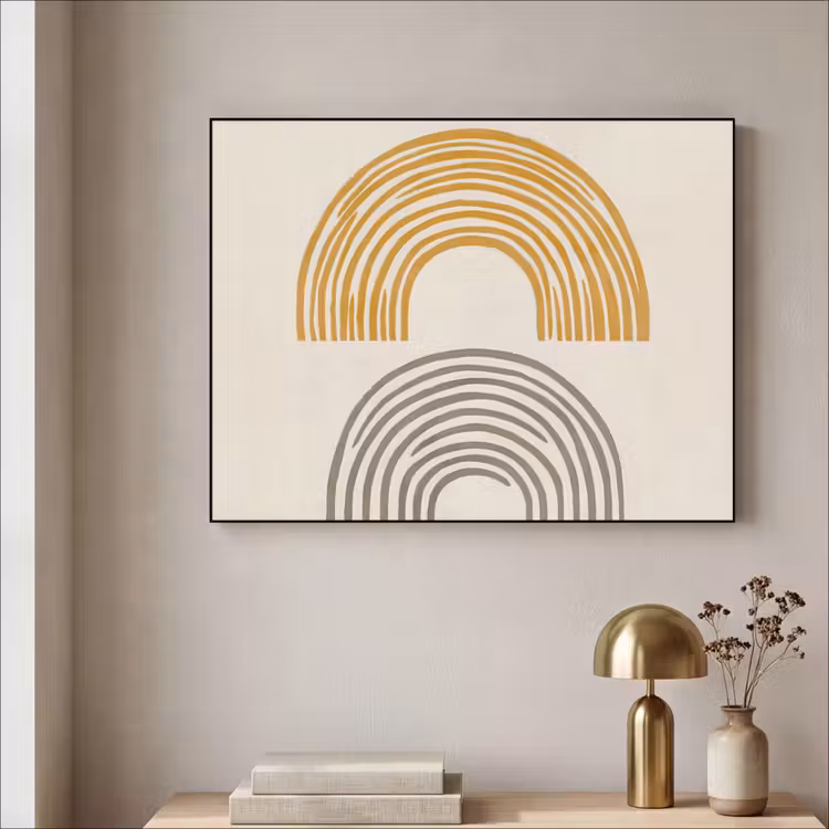 Art Frame - Bogen - Lijnen - Oranje - Minimalistisch — 5
