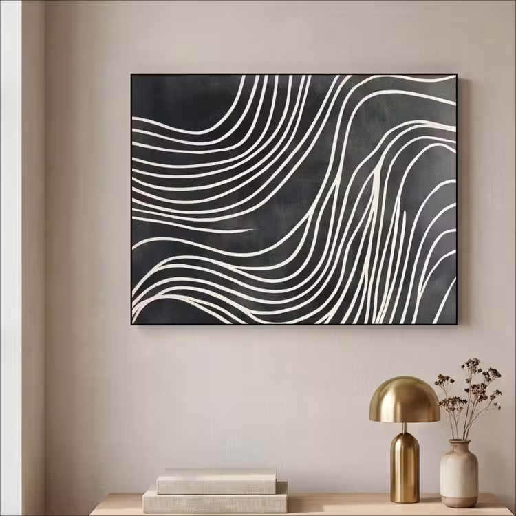 Art Frame - Lijnen - Patroon - Abstract - Wit — 5
