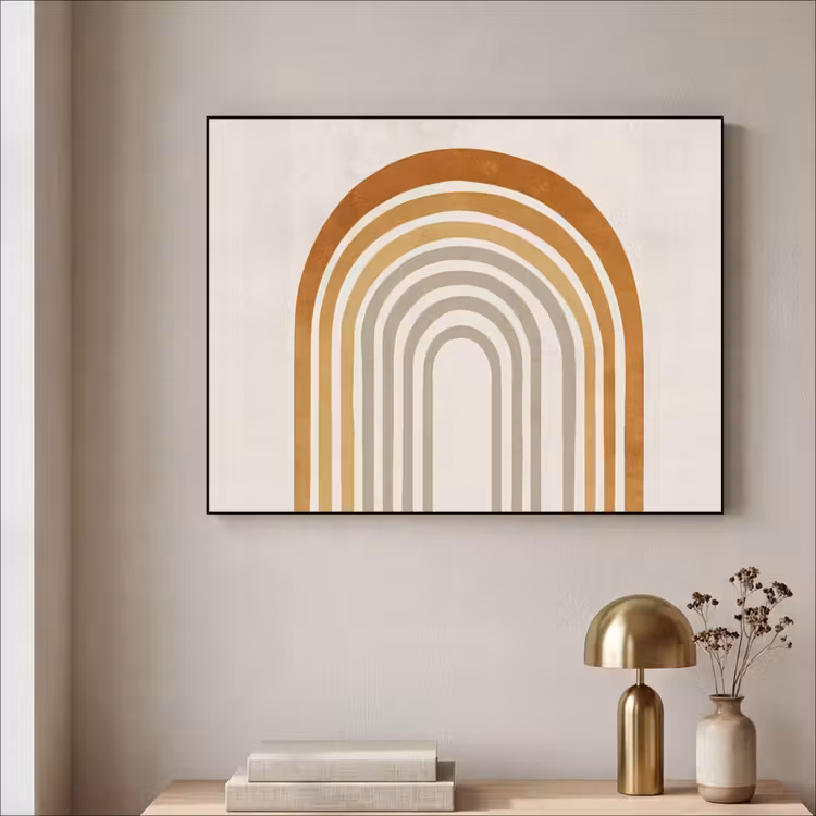 Art Frame - Minimalistisch - Boog - Lijnen - Beige — 5
