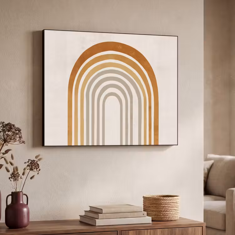 Art Frame - Minimalistisch - Boog - Lijnen - Beige — 7